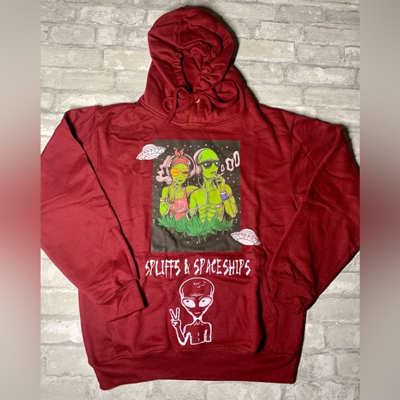 EVOLVE: SPLIFFS & SPACESHIPS CUSTOM HOODIE (UNISEX) - Picture 2 of 12